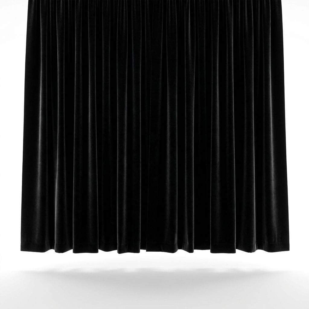 Cortinas cênicas em veludo preto